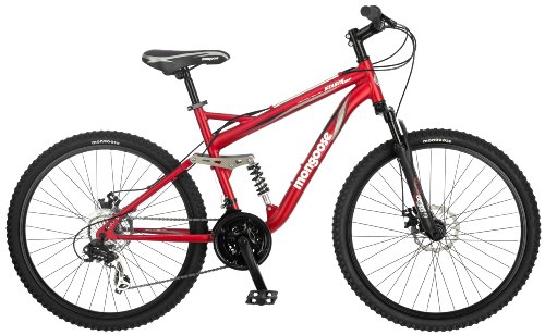 mongoose black and red mountain bike